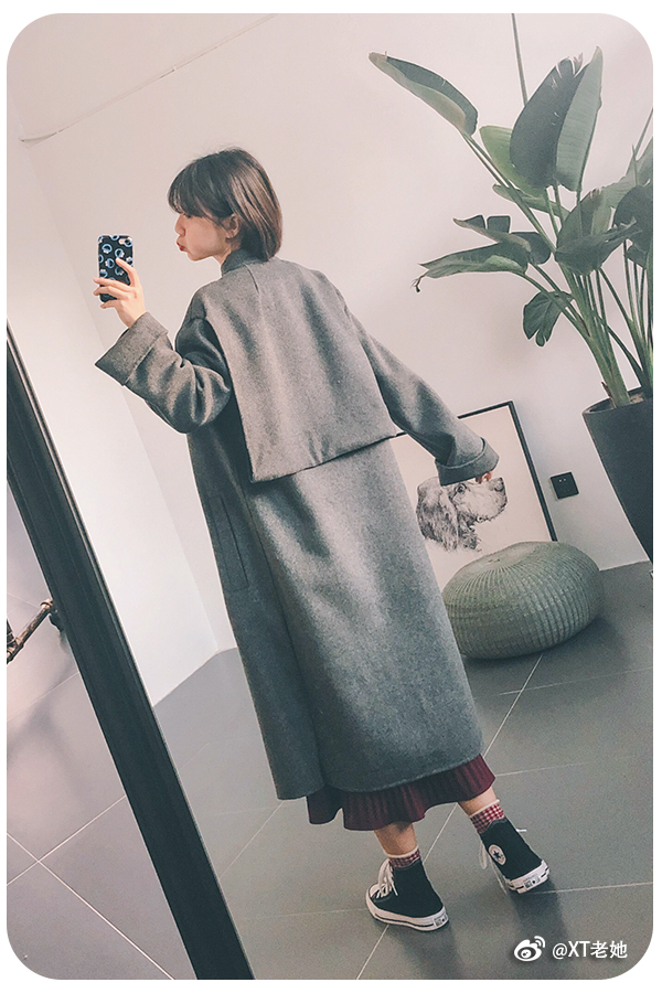 XXTHEMCAPS Korea CS Home Designing the design can be sweetened with a wide and long version of the bifacial hand-sewn wool coat