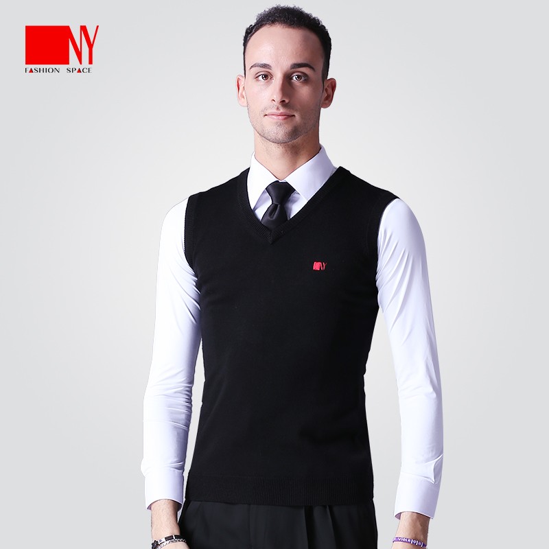 Nart Morden Dance Mwaistcoat Men's wool vest boy sleeveless V collar for men's dance