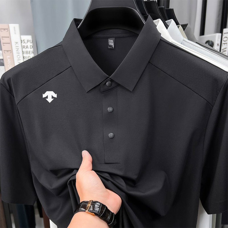 [Outlet Discount] Men's 2026 New Summer Short-Sleeved T-Shirt Sports Casual Quick-Drying Lapel Polo Shirt