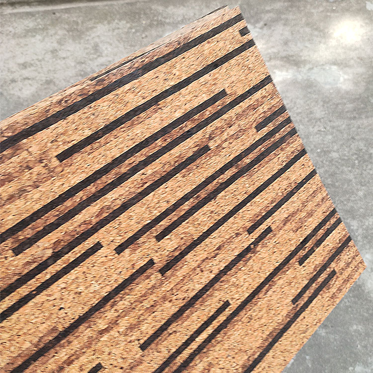 Portugal imported cork audio-visual room wall sound-absorbing board black striped message board wall board sound insulation and warmth