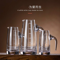 Liquor dispenser set household small wine measuring device glass wine glass red wine decanter with scale pouring wine jug