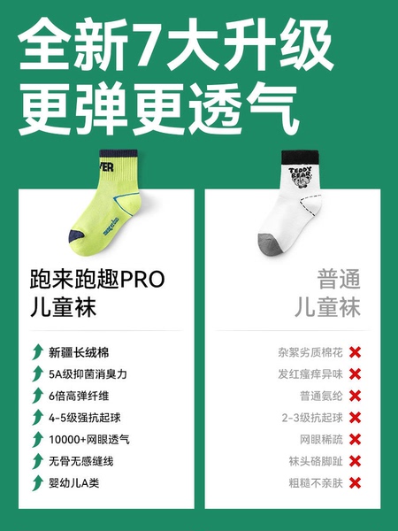 男童袜子夏季薄款儿童青少年棉袜中大童男孩运动吸汗防臭中筒袜 — 5
