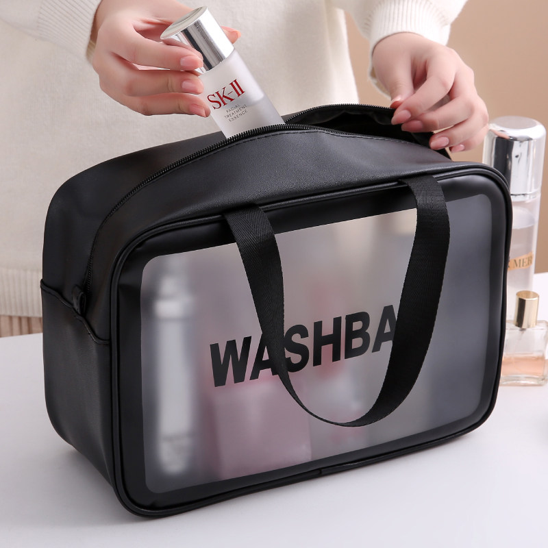 Makeup Packs Ins Wind Super Fire Large Capacity Portable Men And Women Travel Cosmetics Cashier Bags Transparent Toiletries Waterproof-Taobao