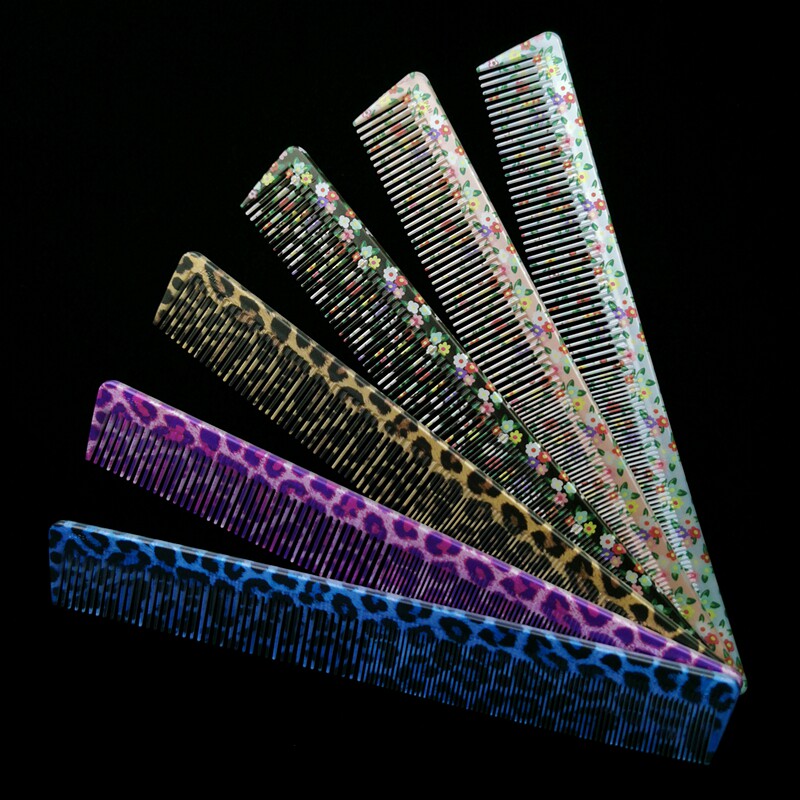 Japan Plant Original ART Art Creative Flower Pattern figure coating Trumpet Haircut Comb Lady with long hair cut comb