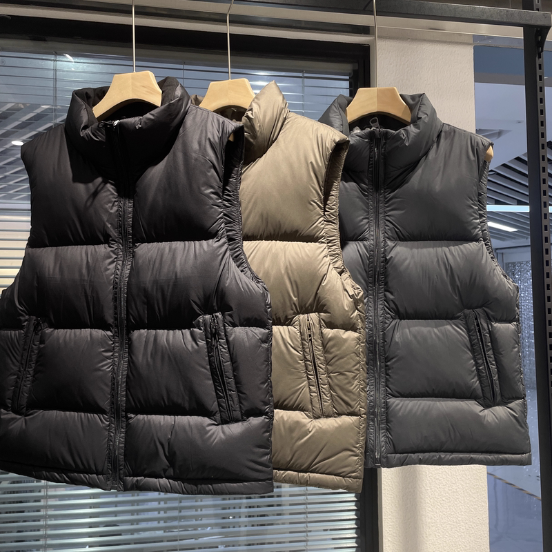 90% White Duck down 2025 High-Quality Stand-Up Collar Men's down Vest Autumn and Winter New Thickened Vest with Zipper Pockets for Outerwear