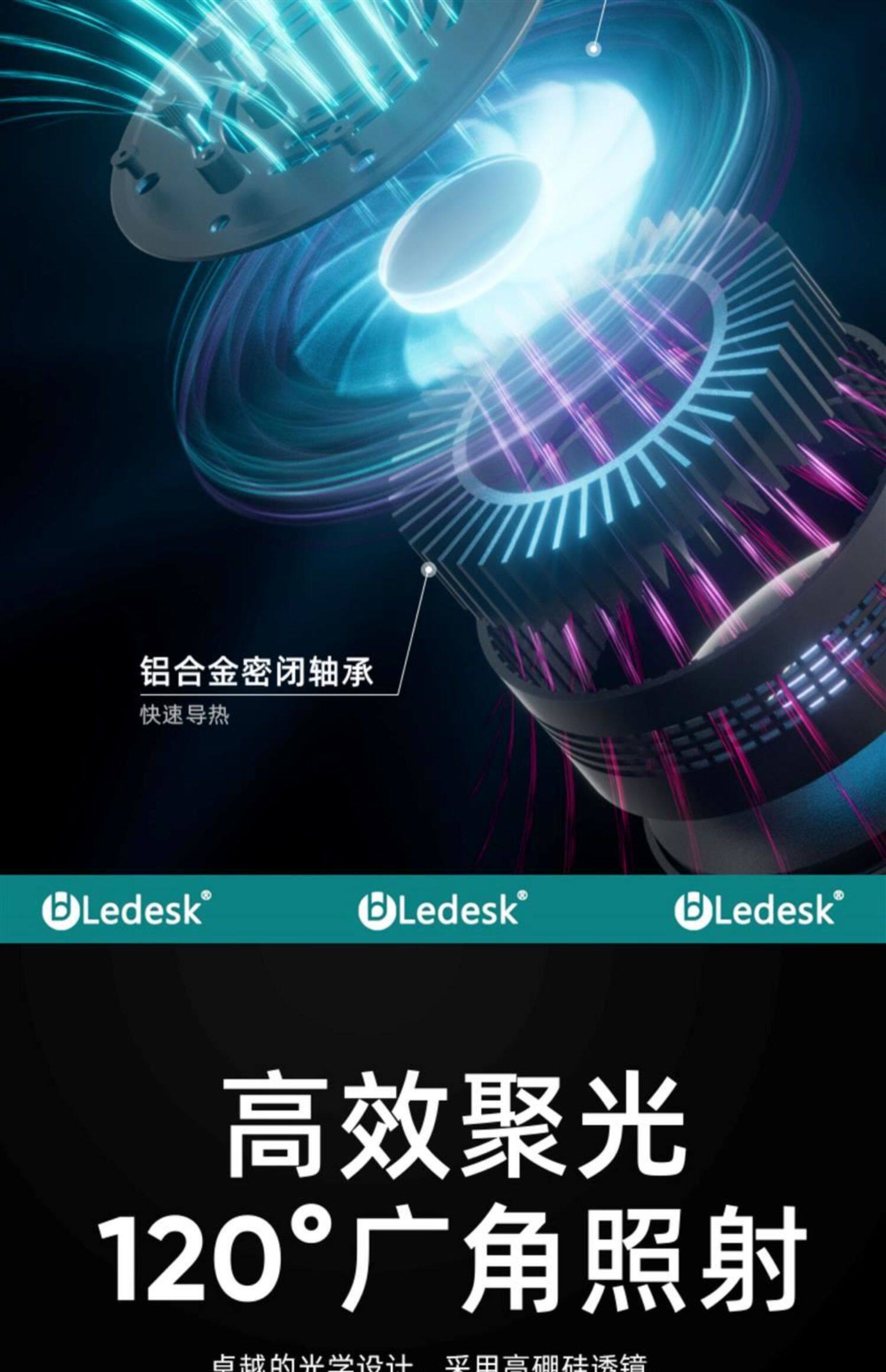 Ledesk乐迪原生溪流鱼缸灯72w全光谱爆藻筒灯飞碟灯金鱼水草扁灯 detail 13