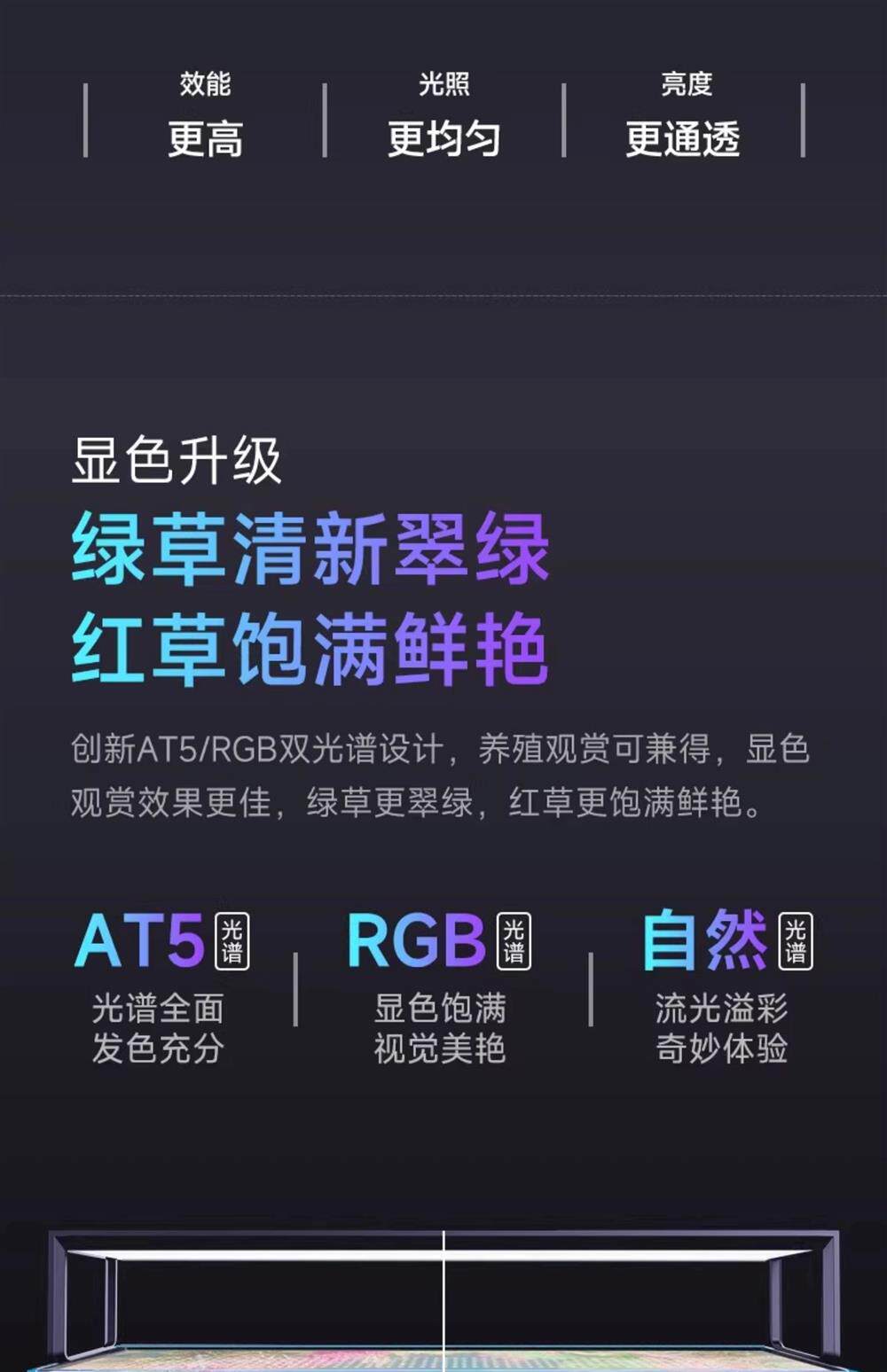 尼特利水草灯AT5S全光谱专业级金鱼爆藻灯溪流缸灯专用植物补光灯 detail 15
