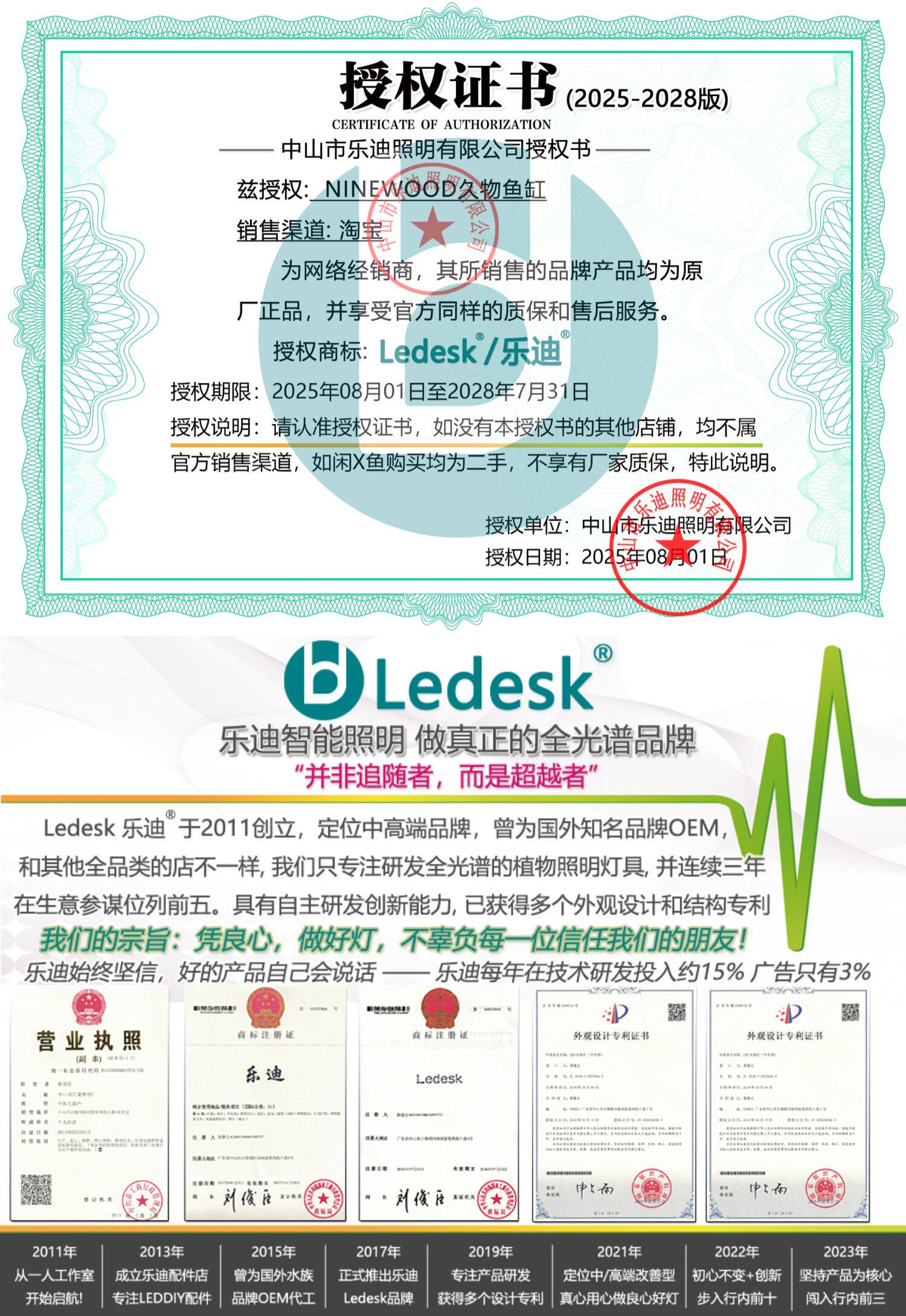 Ledesk乐迪原生溪流鱼缸灯72w全光谱爆藻筒灯飞碟灯金鱼水草扁灯 detail 2
