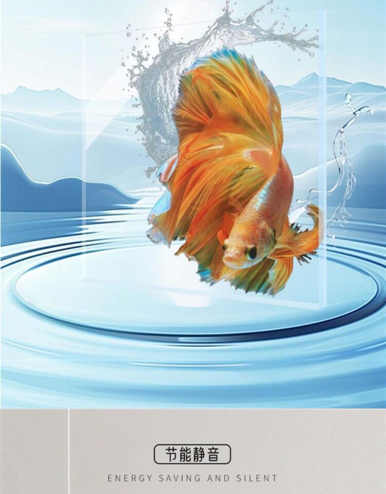 NINEWOOD久物萤火虫鱼缸45左侧极窄溢流一体桌面水草缸底滤溪流缸 detail 8