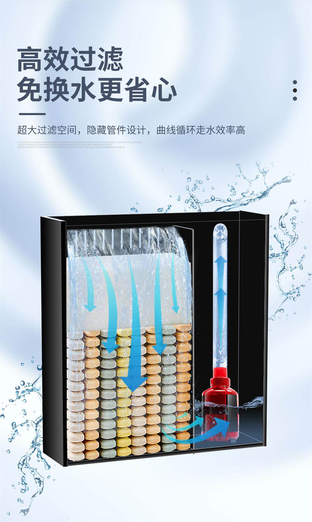 NINEWOOD久物鱼缸全景观赏方盒封闭式上滤加侧滤养鱼造景金龙鱼缸 detail 9