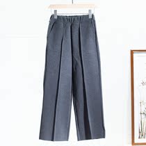 West Lake Pavilion (Xi) winter clothing loose high waist loose leg straight tube nine-point woolen trousers RX33F