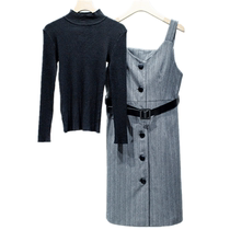 West Lake Pavilion Old (Yizi) Spring Modal Top Vintage Strap Skirt Set Han Pie YZ510