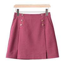 West Lake Pavilion old (show) spring dress light mature wind double-breasted slim skirt skirt ZX605