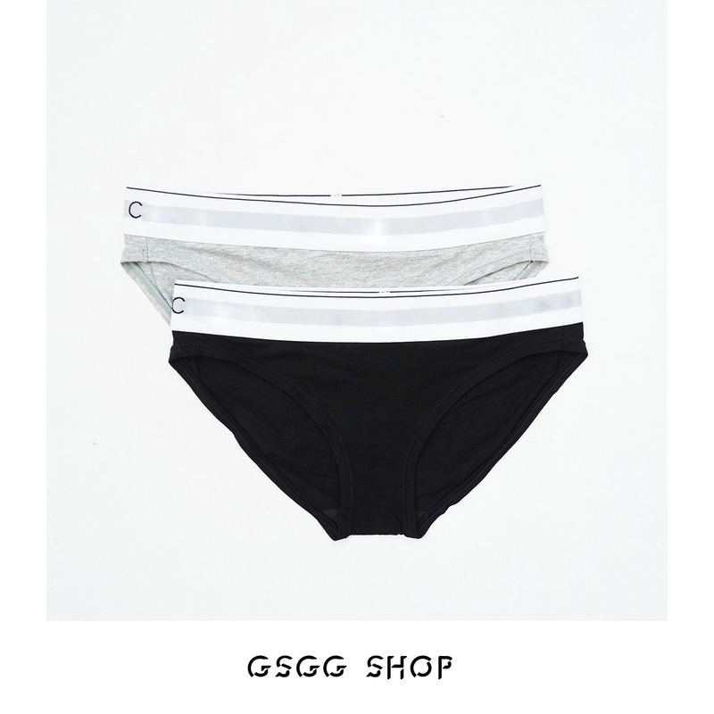 Gsgg Original Brand, Top C Brand in the Lingerie Industry, Letter-Edged Cotton Mid-Rise Briefs, Sports Official Style