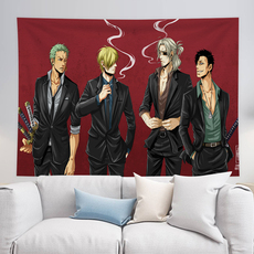 Гобелен 海贼王潮图挂布ins背景布卡通动漫房间宿舍卧室床头墙面装饰挂毯