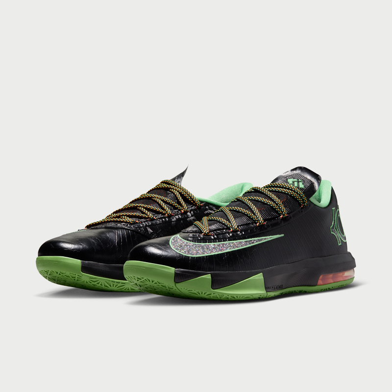 Nike Kd 6 Durant 6Th Generation Black and Green Low-Top Men's Practical Basketball Shoes Ih3582-001