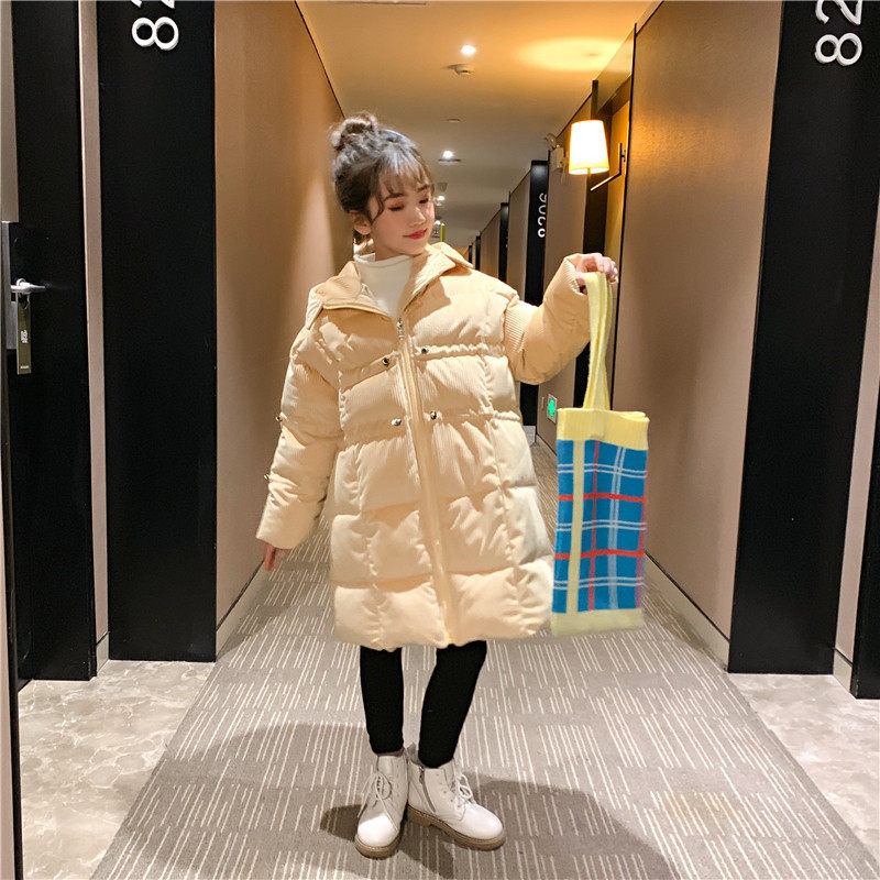 South Korean girl's winter clothing cotton clothes 2021 Nagas winter thickened down cotton clothes Children pure cotton padded jacket