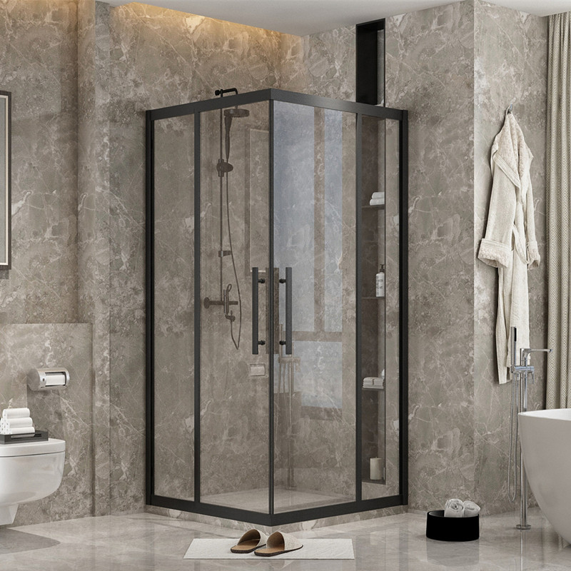Square custom integrated bathroom shower room glass partition door dry and wet separation toilet home bath bath screen