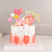 Cake Decoration Pendulum Girl Baby Girls Birthday Full Moon Love Salsa Sleeping Cartoon Cute Little Devils Birthday Dress