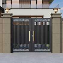 Modern simple aluminum art villa courtyard door rural stainless steel garden door aluminum alloy electric courtyard door