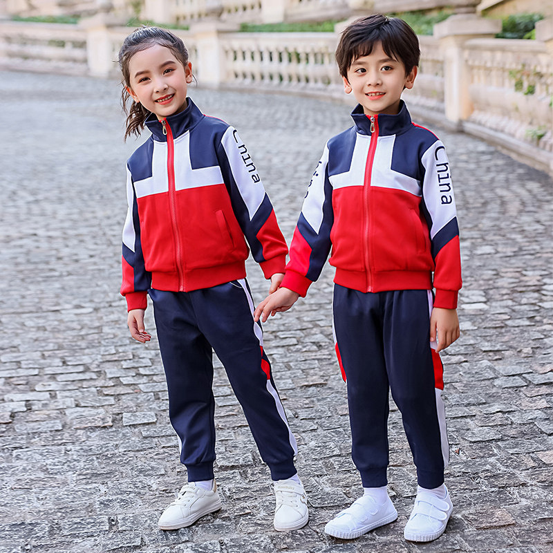 Primary school uniform Spring and Autumn Baseball suit English suit sportswear children's clothing three pieces of primary school uniform