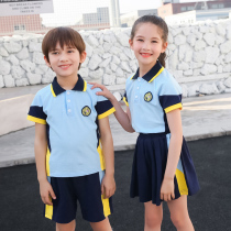 Elementary school uniforms summer class service kindergarten garden clothes summer clothes British style graduation photo clothes childrens costumes suits