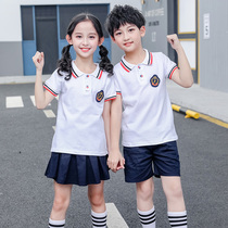 Customized kindergarten uniforms summer clothes primary school students school uniforms summer cotton suits childrens sportswear boys and girls class clothes