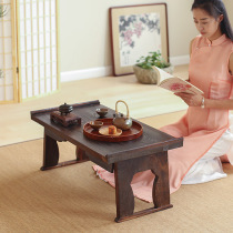 Japanese-style solid wood low table tatami tea table folding computer table bed window table and room Kang table Kang