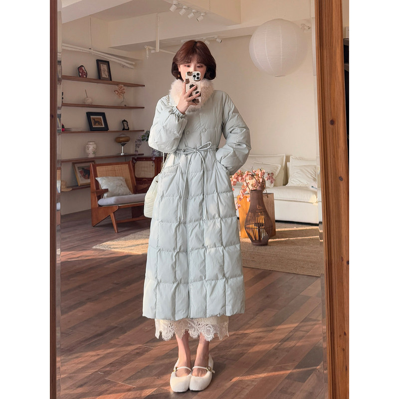 Lei Yingjun-Yun Nuan-Winter New National Standard 90 White Duck down Winter Korean Style Waist-Cinching Long down Jacket Jfd5824 Lei Yingjun-Yun Nuan-Winter New National Standard 90 White Duck down Winter Korean Style Waist-Cinching Long down Jacket Jfd5824