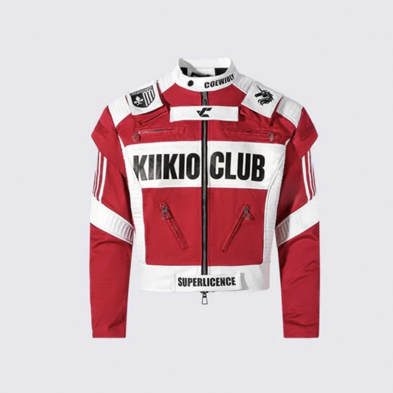 K1E Autumn New Versatile American Retro High-End Motorcycle Jacket Simple Stand-Collar Jacket Unisex K1E Autumn New Versatile American Retro High-End Motorcycle Jacket Simple Stand-Collar Jacket Unisex