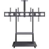 Двойная экрана два телевизионных мобильных кронштейна 2 экрана -стиль автобусов универсальный конференц -зал Дисплей вертикальный полка