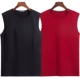 Áo 2 dây cotton không tay nam cổ tròn áo thun rộng cộng với phân bón XL áo khoác bóng rổ - Áo vest cotton áo lông cừu