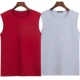 Áo 2 dây cotton không tay nam cổ tròn áo thun rộng cộng với phân bón XL áo khoác bóng rổ - Áo vest cotton áo lông cừu