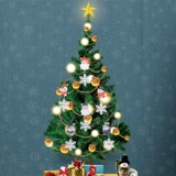 Рождественская деревянная подвеска с буквами, аксессуары, со снежинками