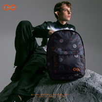 8 atheist small crowdwave bag large capacity double shoulder bag bag function backpack computer bag travel bag men and women