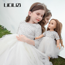 Particle Boy Clothing 2022 Early Spring Niche Design Temperament Girl With Dress Silver Grey Foreign Air Mid Princess Dress