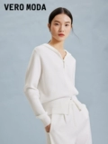 Vero Moda Трикотажный весенний свитер, элегантная куртка с капюшоном, балахон, кардиган, тренд сезона