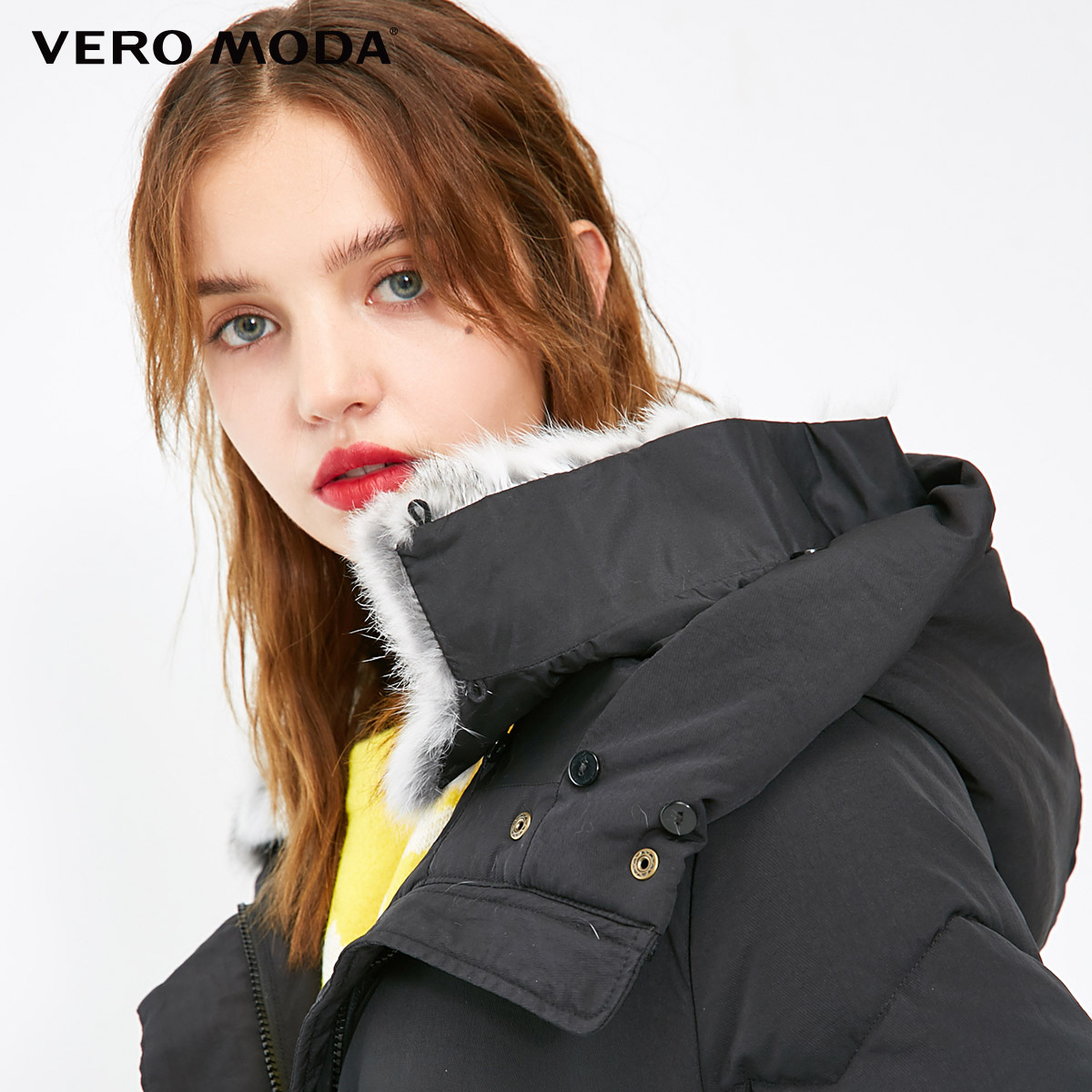 Vero Moda Removable Rabbit Hood dài xuống áo khoác) 319112501