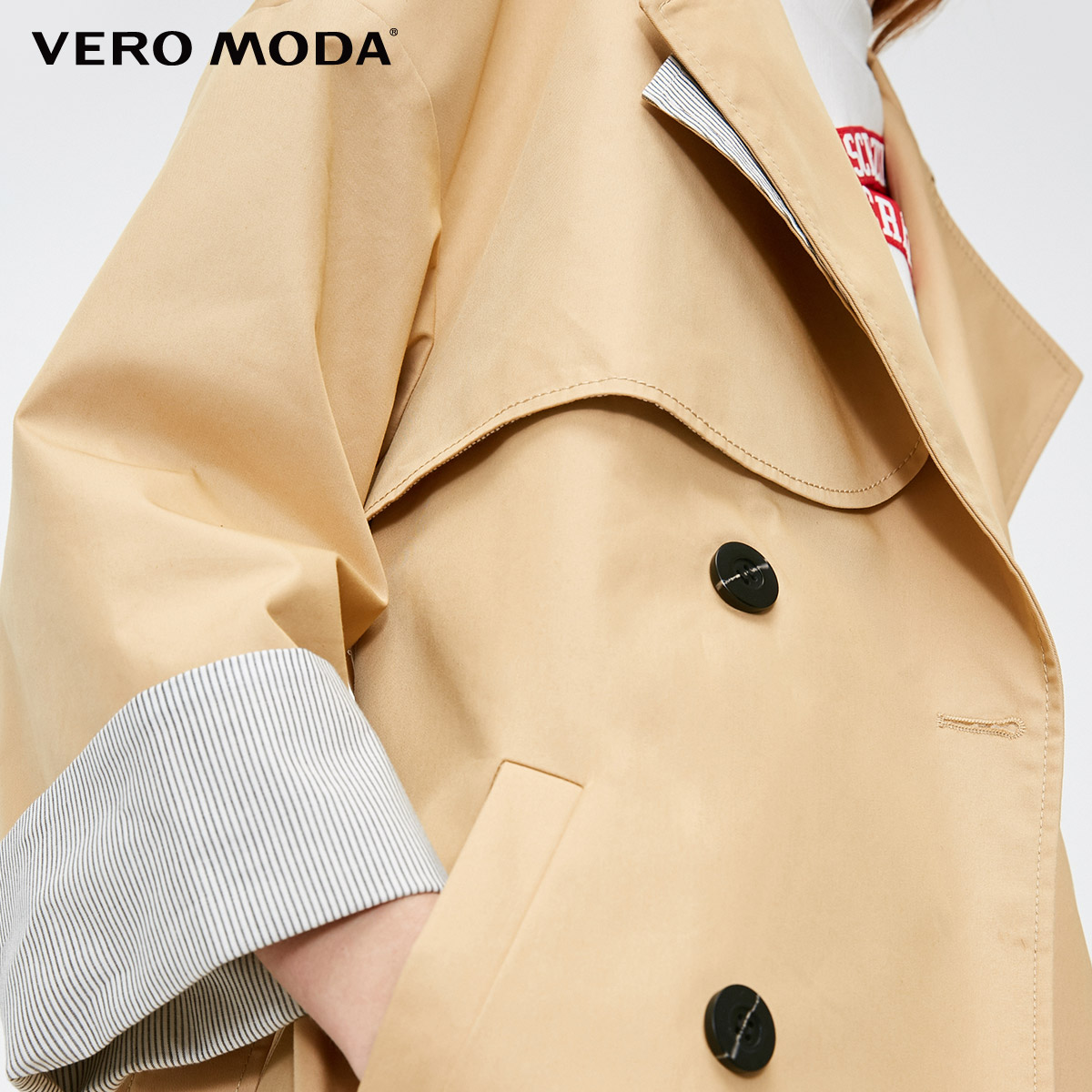 Trench pour femme VERO MODA en Coton - Ref 3226241 Image 4