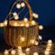 Outdoor waterproof LED string lights pine cone decorative lights yard balcony outdoor 10 meters colorful lights flashing string lights Christmas lights