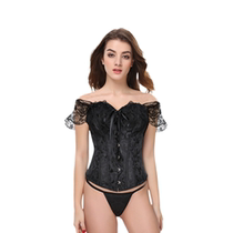White palace short sleeves Sexy tight corset for closets Waist Wedding Dress Black Shaping Waistcoat Corset