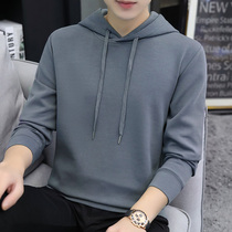 Sweatshirt mens hat 2020 spring autumn season new Korean version trendy pure color mens jacket casual 100 hitch undershirt wy