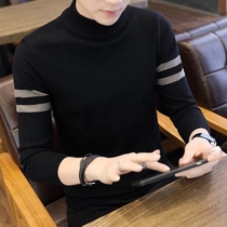 Half turtleneck sweater men thick 2019 Winter pure cashmere sweater men Korean version trend plus velvet thick warm sweater