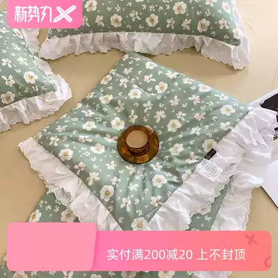 Small floral cool quilt four-piece cotton summer Korean quilt core machine-washable thin cool quilt double air-conditioned quilt