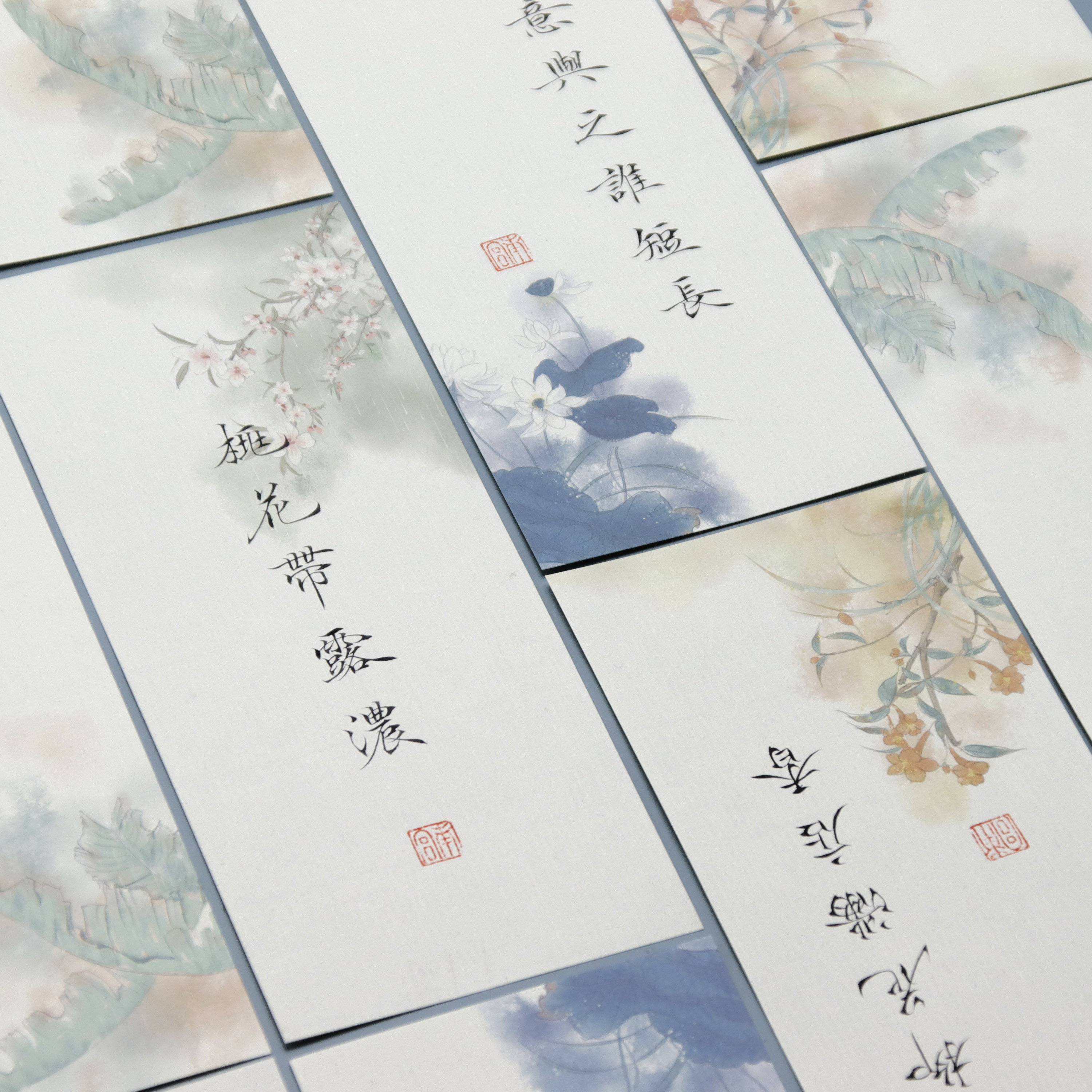 Nangong Study Room (Flower Window Note) Ancient Wind Letterhead Flowers and Plants One Note 20 Pieces of High-grade Calligraphy Works Paper