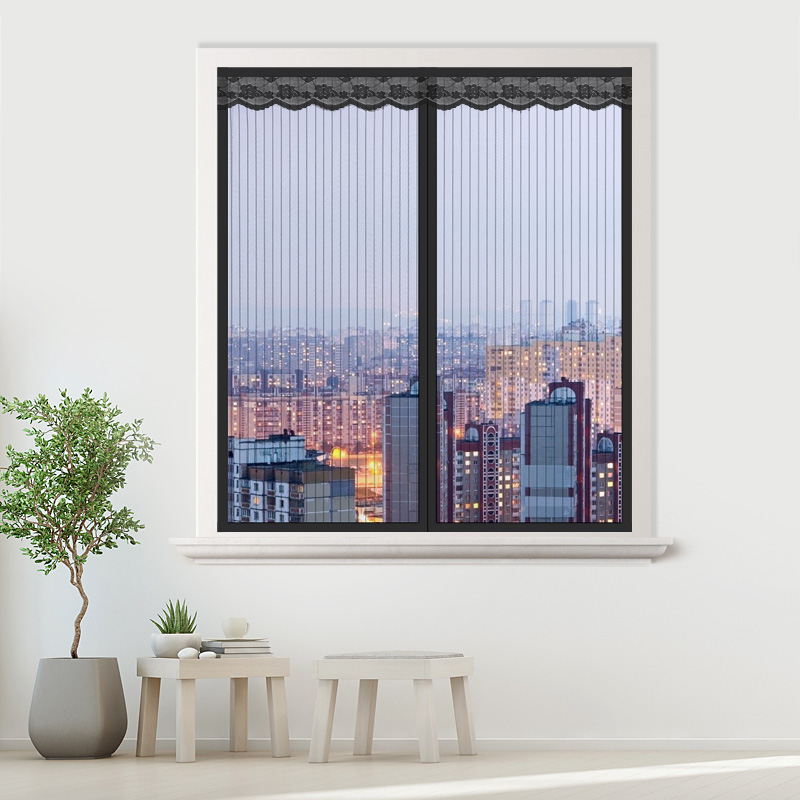 Màn chống muỗi mùa hè hộ gia đình màn cửa lưới Velcro từ tính tự dính có thể tháo rời không đục lỗ - Phụ kiện rèm cửa thanh treo rèm không cần khoan
