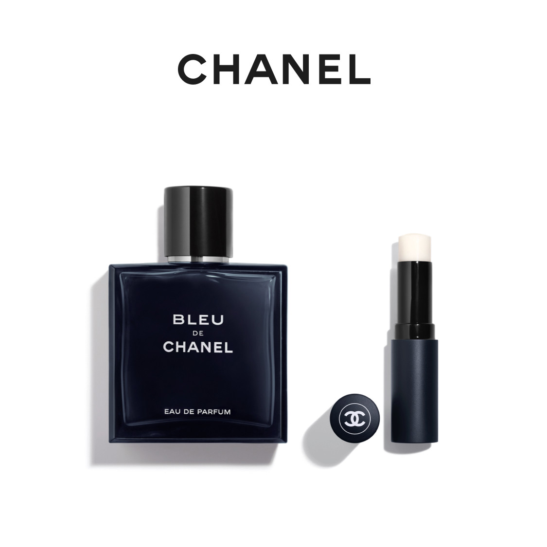 (New Year's Eve present) CHANEL Chanel's blue men's style gushed wood tone perfume moisturizing lip balm