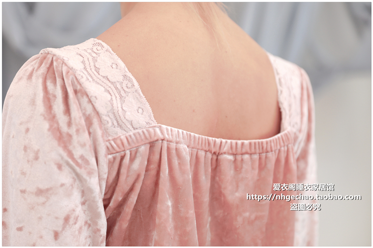 Mùa xuân và mùa thu kích thước lớn chất béo nhung nhung nhung dài váy ngủ nữ dài tay san hô nhung công chúa đồ ngủ váy sát nách