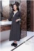 Xuân-thu cotton phương thức gợi cảm váy cổ chữ V nữ mùa hè dài tay bảy điểm công chúa đồ ngủ dài tay váy nhà