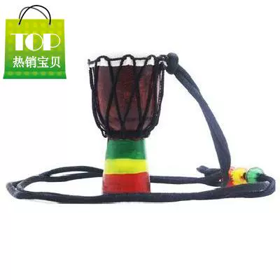 Nhạc cụ dân tộc mini bongos châu Phi. Vòng cổ thực tế 202c0. - Nhạc cụ phương Tây